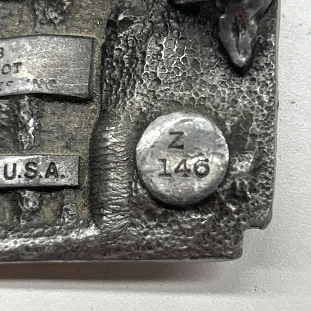 Vintage Bergamot Brass Works Vietnam‎ Veteran Belt Buckle 1983 Made in USA